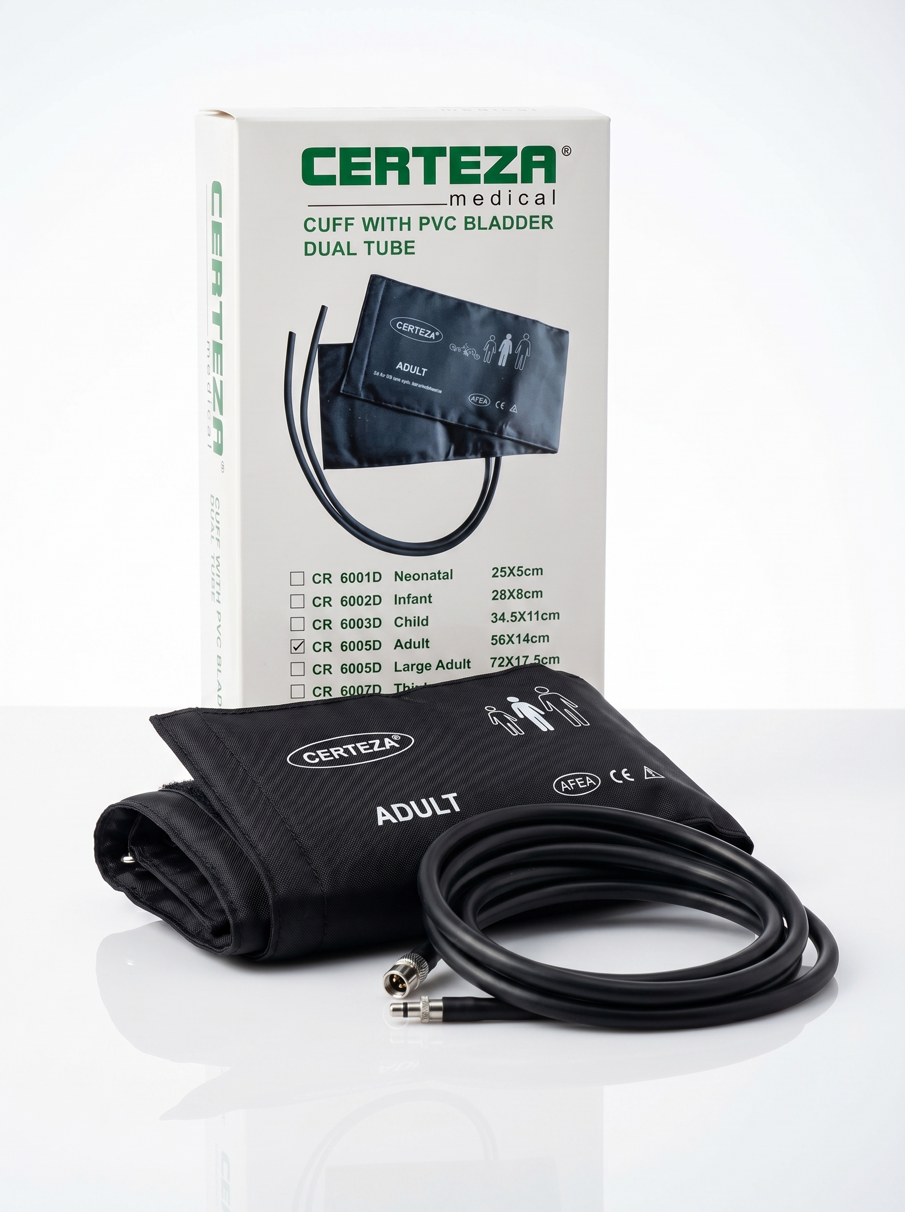 Certeza CR-6005 Replacement Cuff and Bladder – Professional Grade BP Apparatus Spare Part
